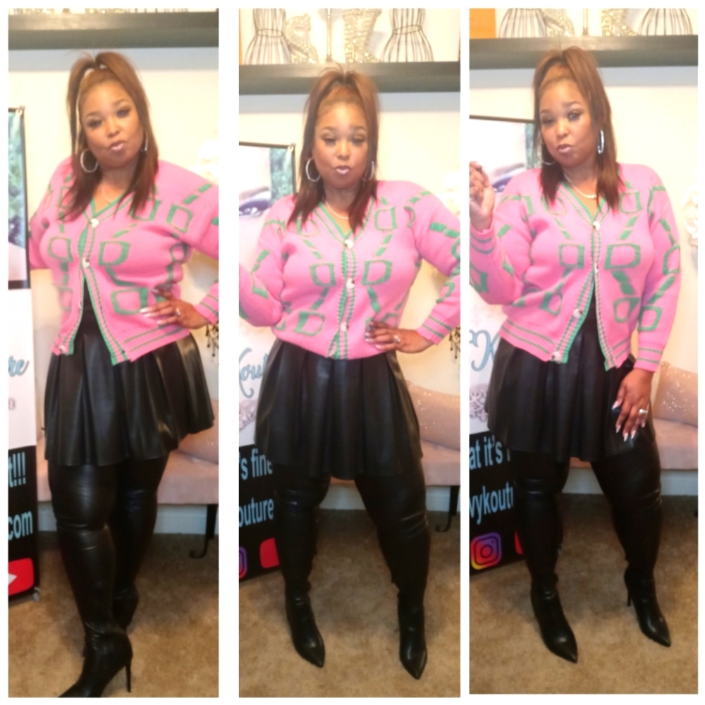 The Barbie Pink & Green Cardigan!